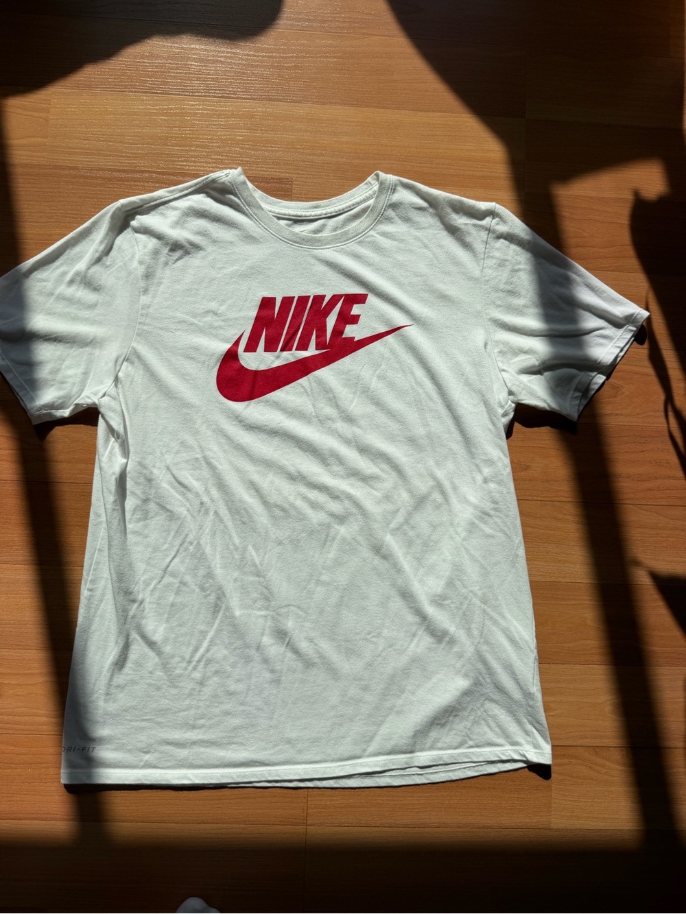 Nike Dri-FIT Red Swoosh Logo T-Shirt White